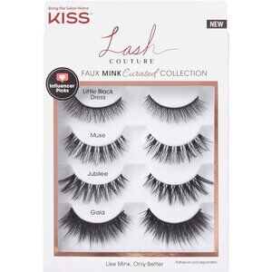 Kiss lash Couture Faux Mink Curated Collection Eyelashes / 4 Pairs